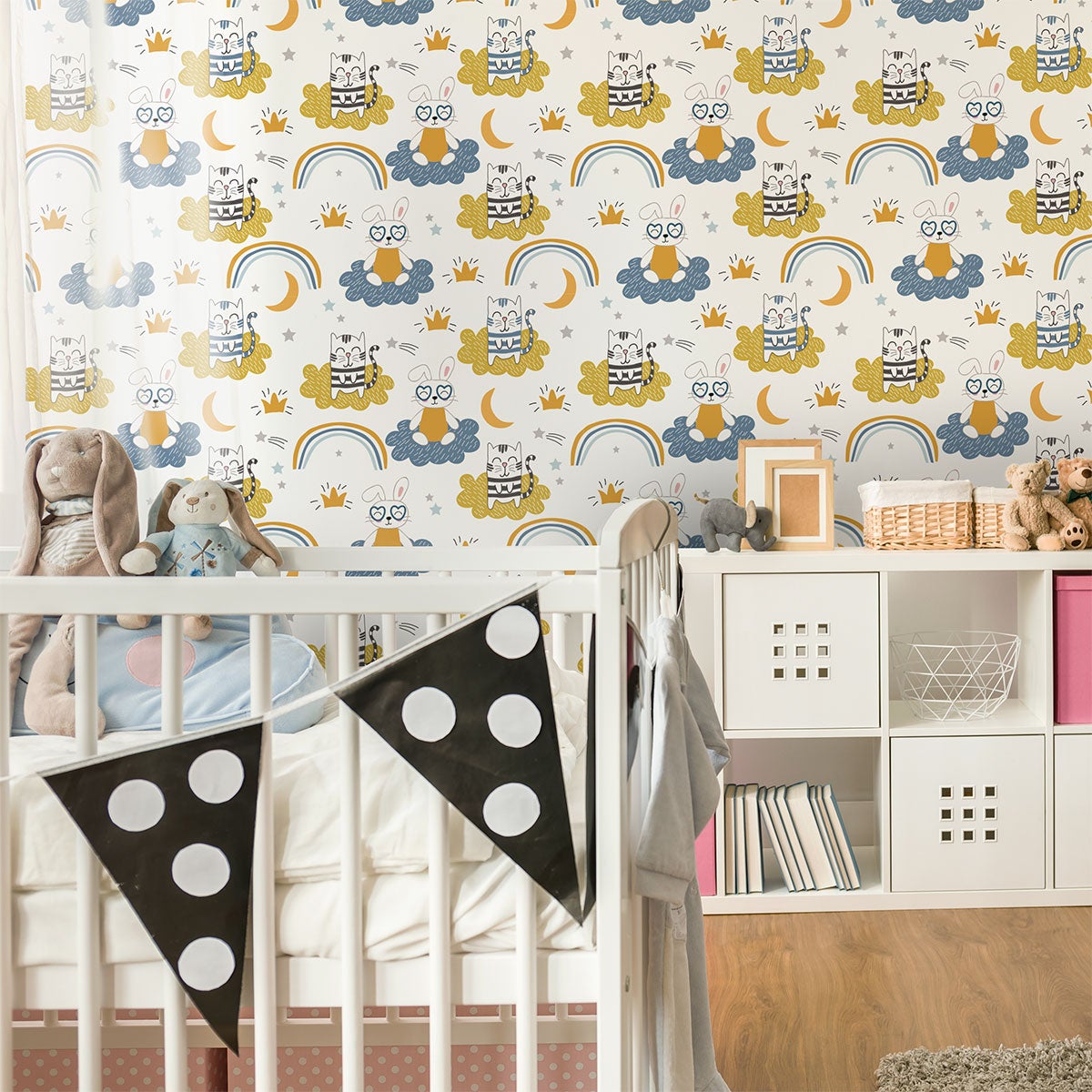 Adesivo carta da parati dei animali tra le nuvole - Sticker adesivo - adesivi murali - 60x60cm - 5