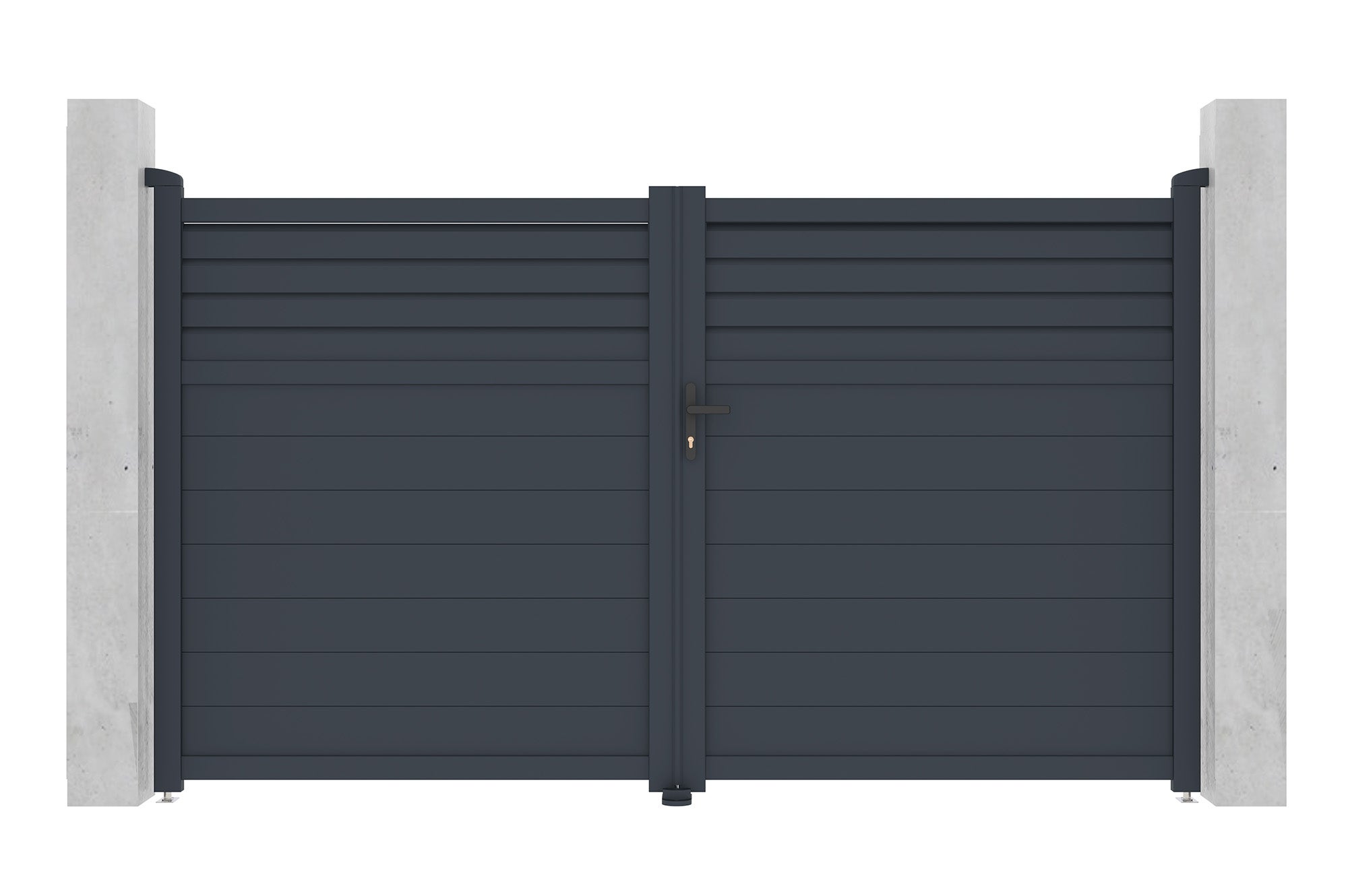 Portail battant 3m CARPATIA H.180cm aluminium gris - 9