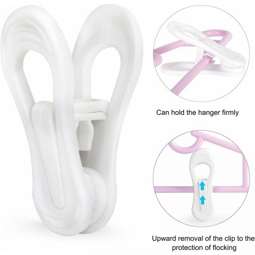 KLEHOPE Pinzas para Percha de 360 Grados - 20 Piezas Apto para Uso Diario para Colgar Ropa y Calcetines