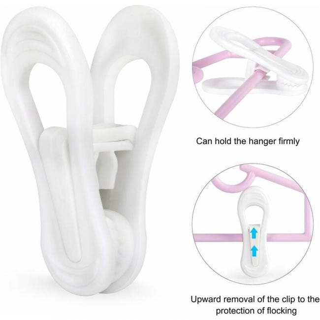 KLEHOPE Pinzas para Percha de 360 Grados - 20 Piezas Apto para Uso Diario para Colgar Ropa y Calcetines KLEHOPE Pinzas para Percha de 360 Grados - 20 Piezas Apto para Uso Diario para Colgar Ropa y Calcetines