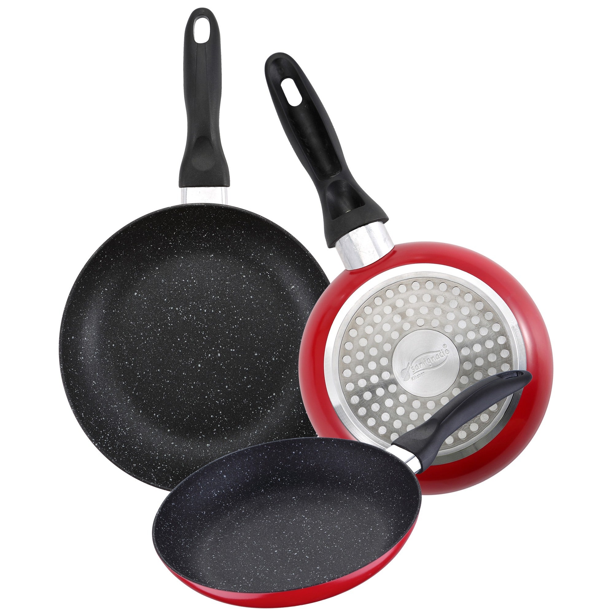 San Ignacio - conjunto de utensílios de cozinha e panela de 5 peças em vermelho - 4