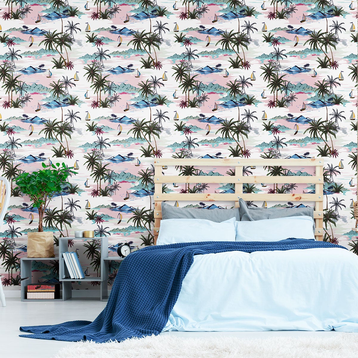 Adesivo carta da parati tropicale lemmy - Sticker adesivo - adesivi murali - 30x30cm - 5