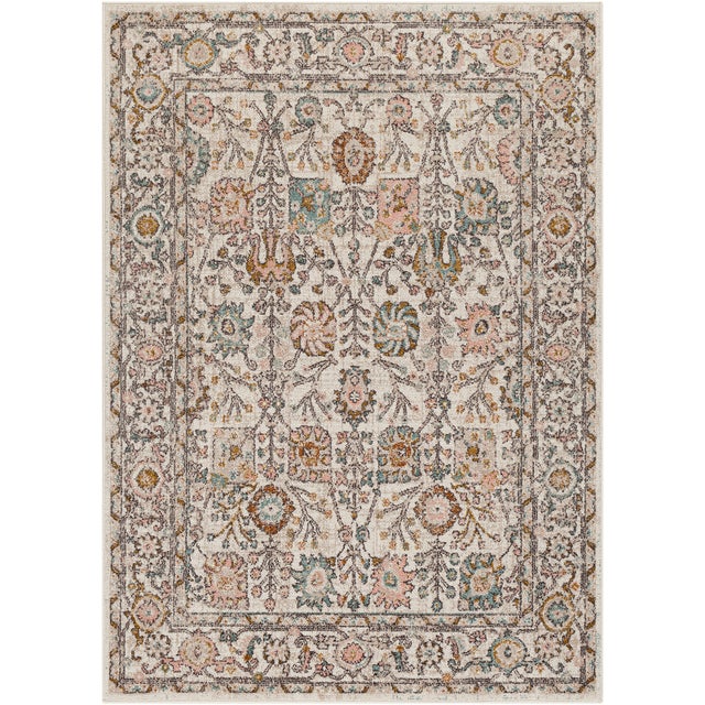 LIVABLISS Tapis Vintage Oriental Rose/Blanc 200x275