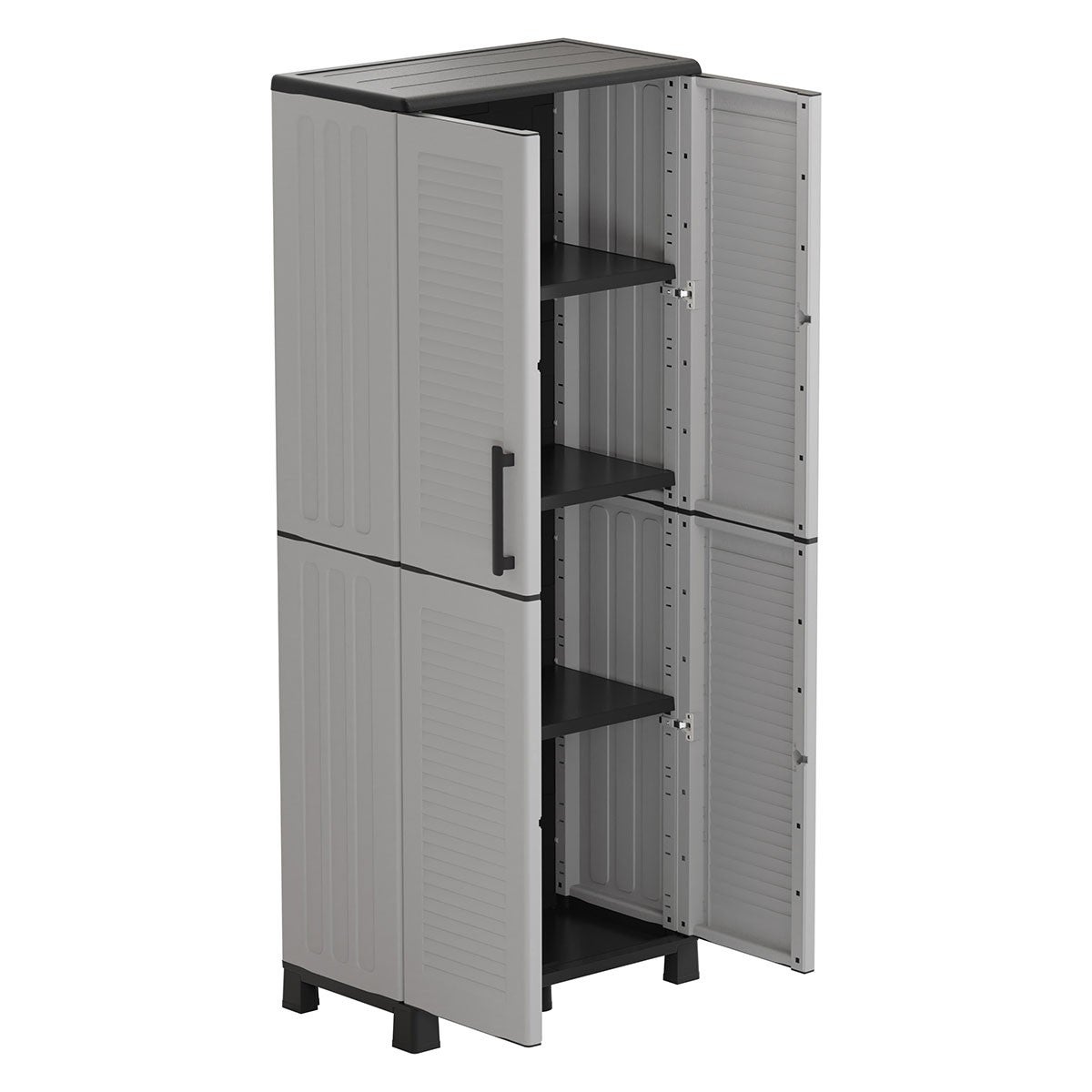 Kit étagères Coulissantes Handle & Home SIGE Materia, Gris Anthracite, Pour Meuble 60cm