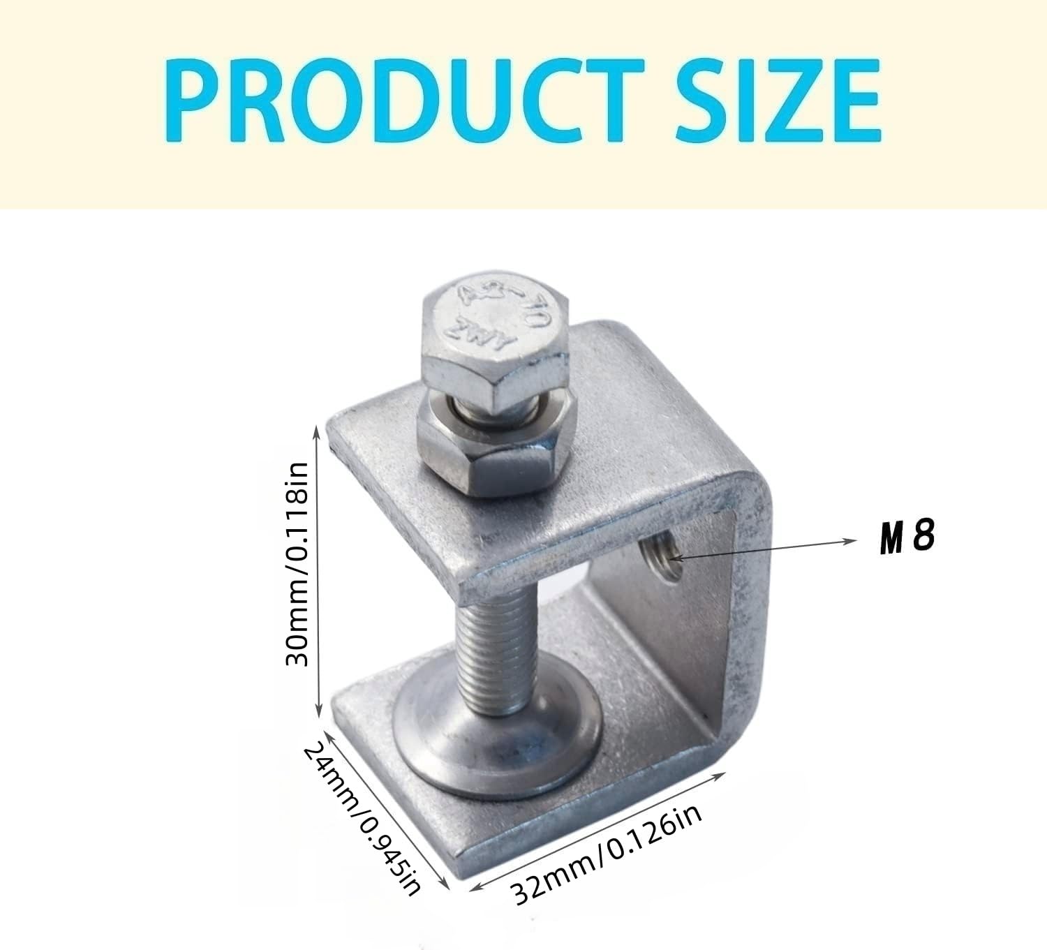 Morsetti A C FWEEK 5 Pezzi - Acciaio Inox 304, 65 Mm, M10, Per Lavorazione Legno E Metall