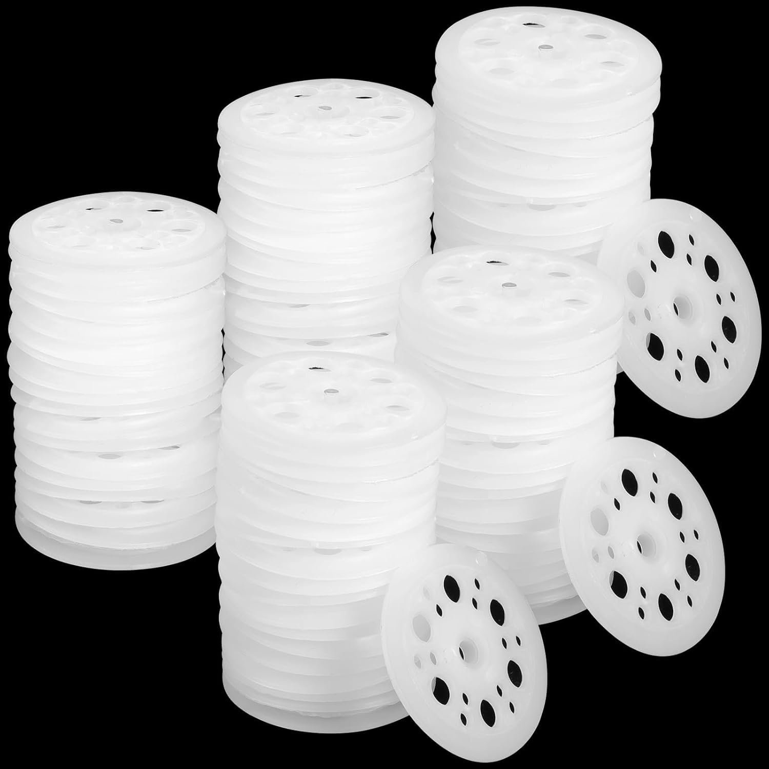 400 szt. plastikowych podkładek izolacyjnych 46 mm Płaskie podkładki plastikowe do mocowania i podtrzymywania paneli izolacyjnych z pianki