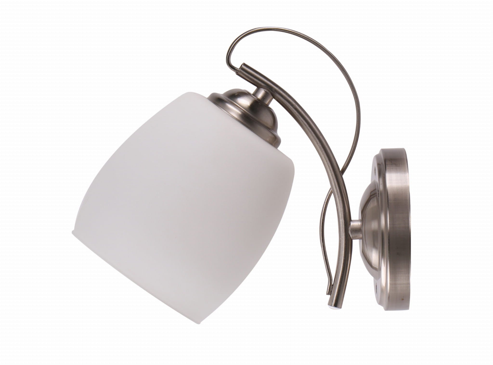 Kinkiet ścienny Amba srebrno-biały 1xE27x40W wym: 19 x 22 x 12 cm szkło IP20 Candellux