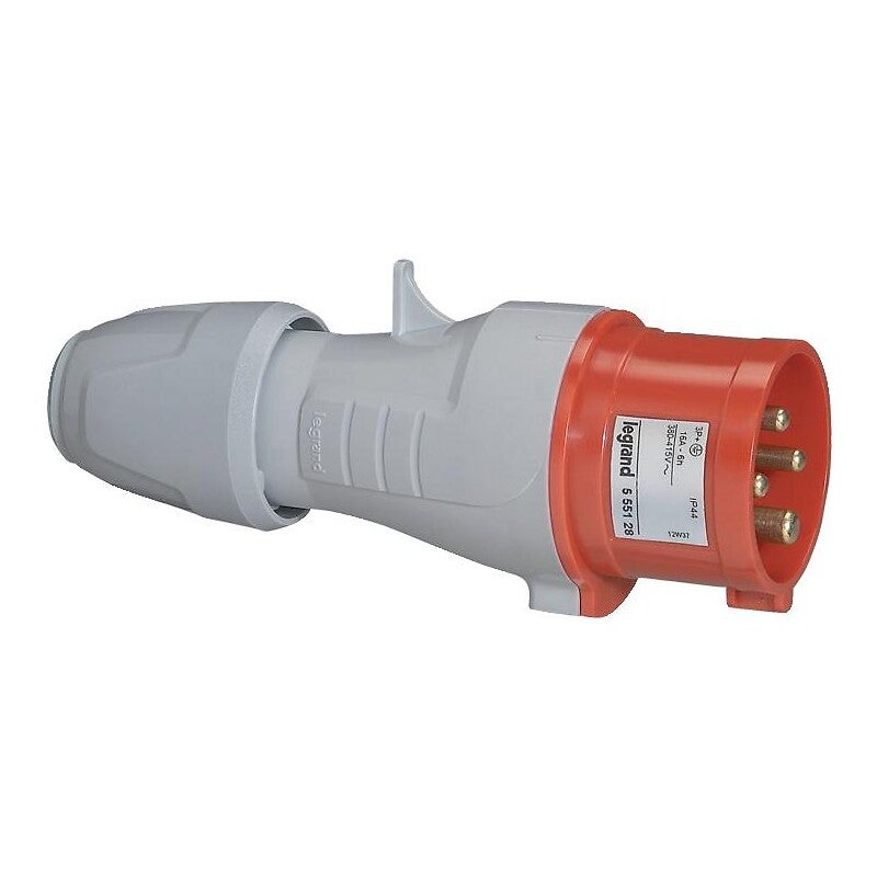 Fiche droite P17 IP44 32A 380/415V 3P+N+T plastique - 2