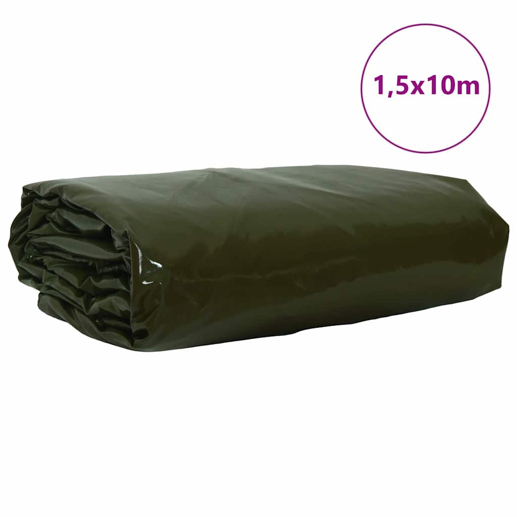 Bâche 650g / m² Vert olive 1,5 x 10 m - 2