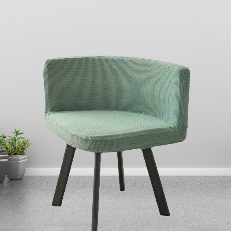 Housse de Chaise Scandinave Velours 2 Pieces Blanche Bureau Fauteuil ...