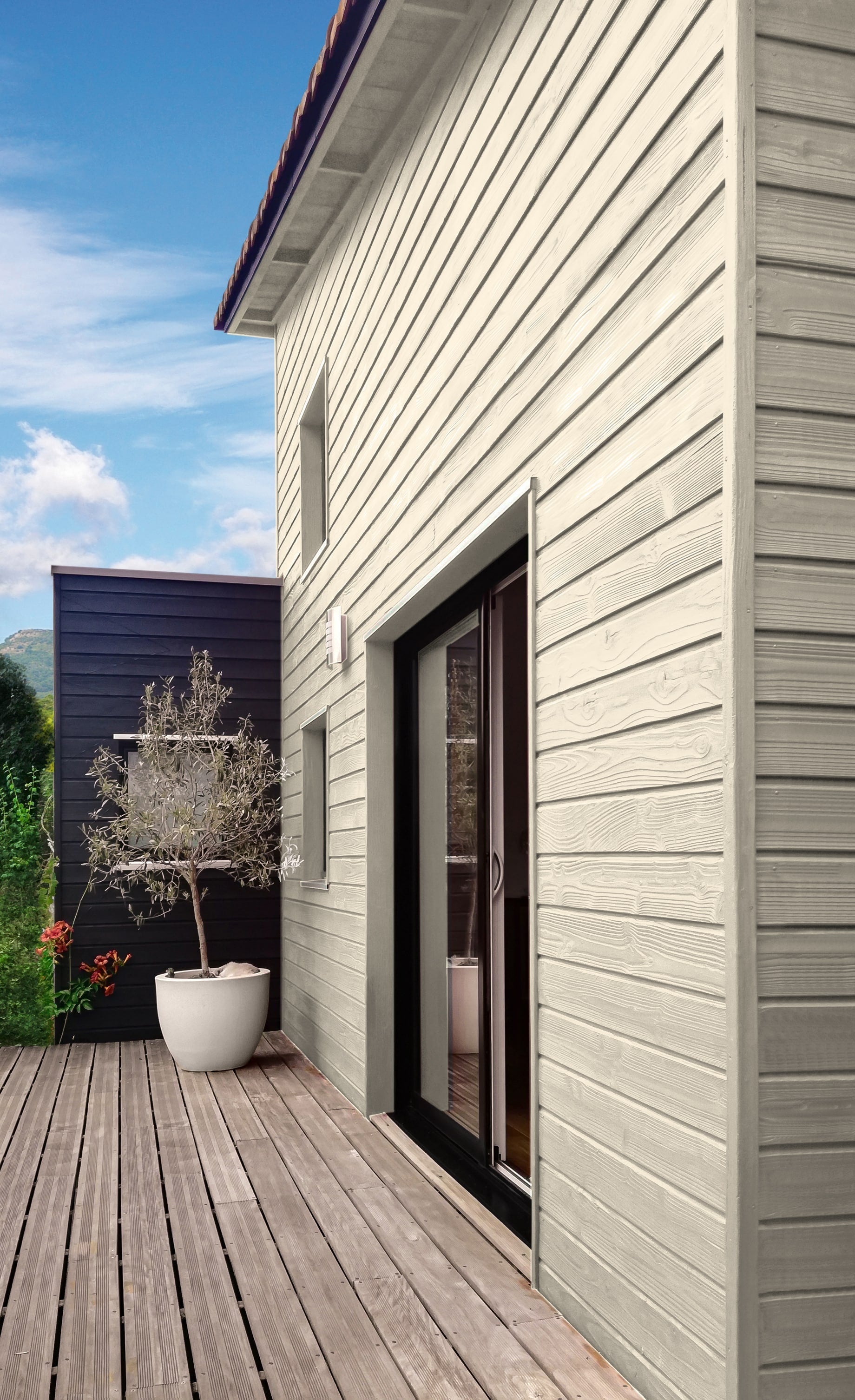 Peinture pour bois extérieur opaque - Finition Mate Owatrol BOIS COLOR Lin RAL 9001 1 litre - 4