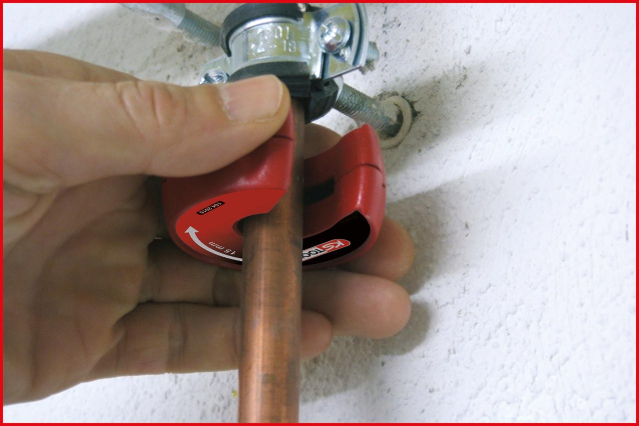 KS TOOLS Coupe-tubes à cliquet pour tubes en cuivre, 15 mm - 2