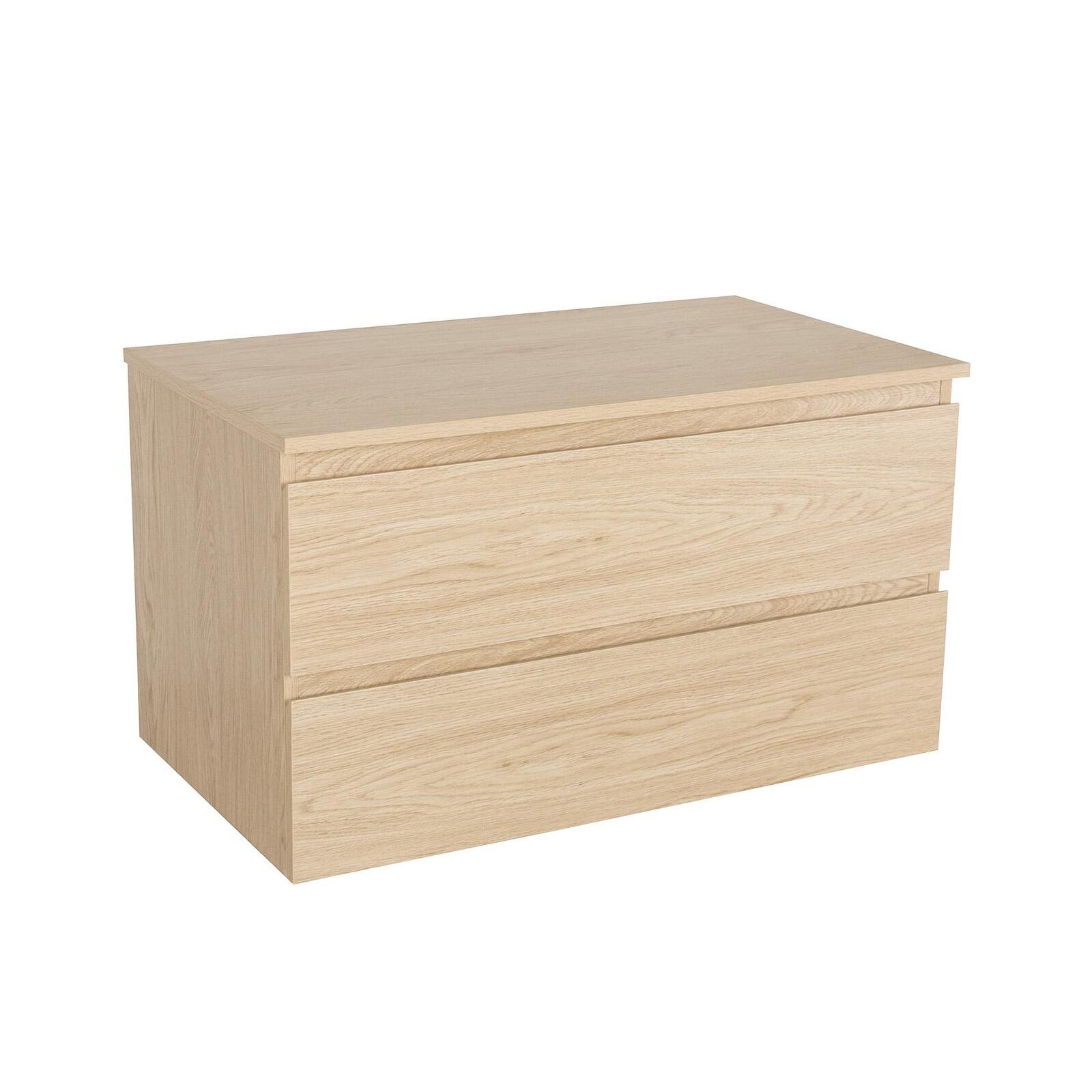 Meuble simple vasque SORRENTO décor chêne 80 cm - 2