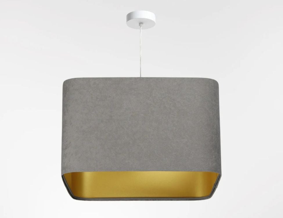 Lampa wisząca KWADRO SUE 40w30 szara/złota