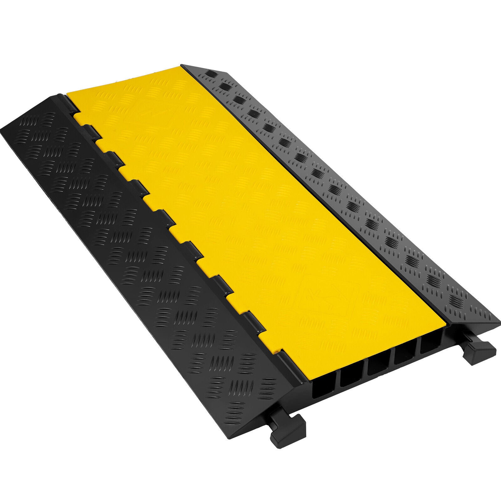 Protecteurs câble caoutchouc SucceBuy 5 canaux,66 000 lb,rampe robuste,ralentisseur vitesse allée,noir,110V,500W - 3