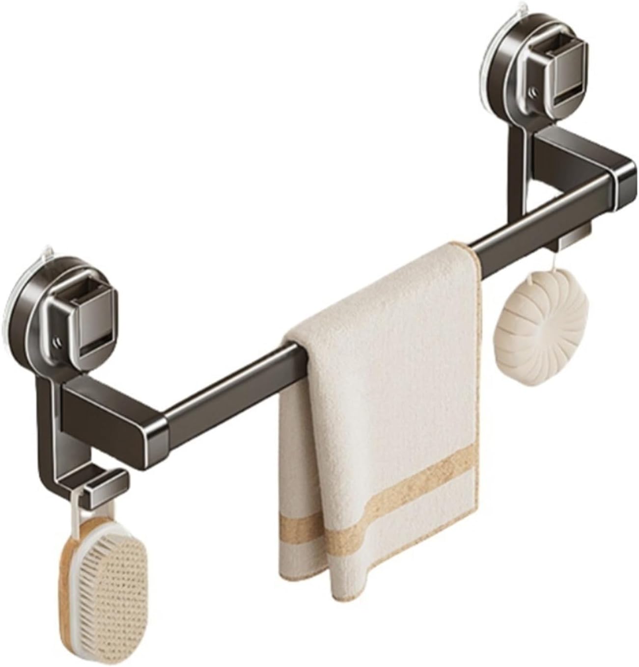 Porte-Serviettes En Laiton Vintage - Tige Classique Non Laquée Pour Salle De Bain