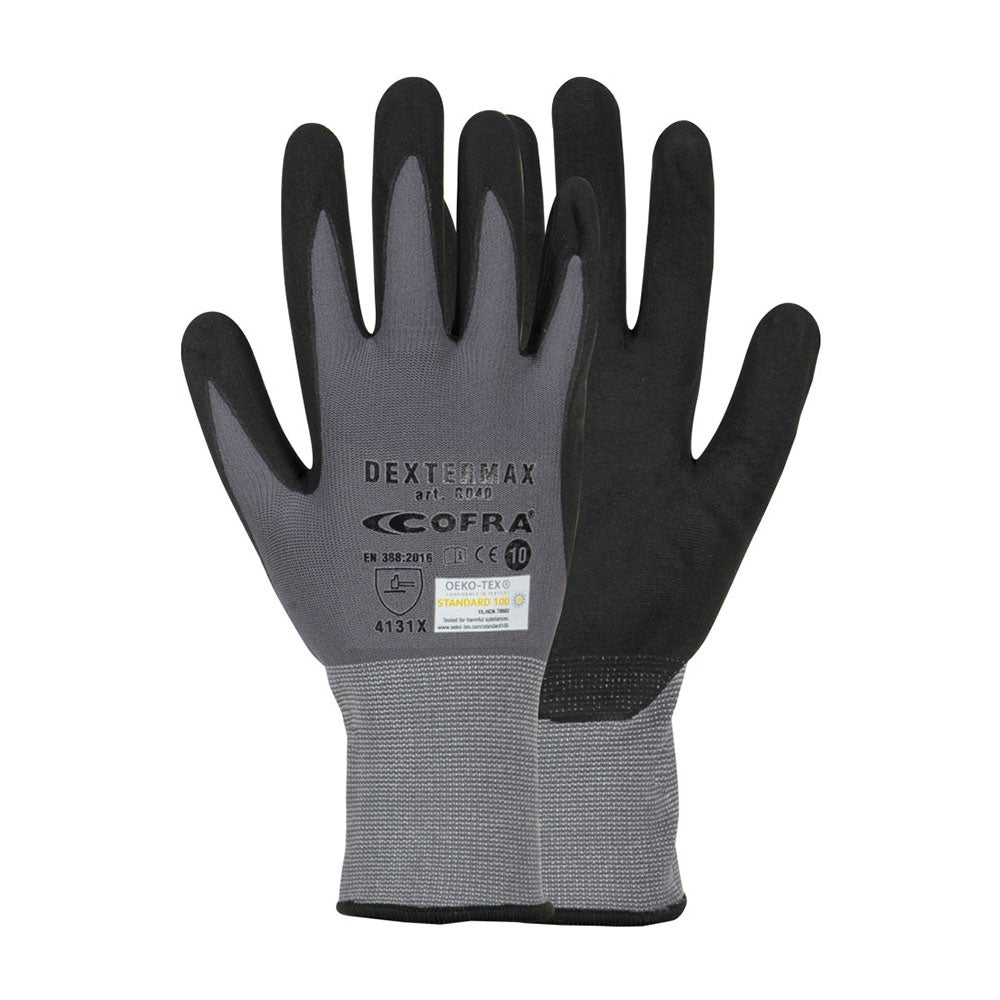 Gants en nitrile-polyurethane dextermax taille 10 xl cofra. - 4