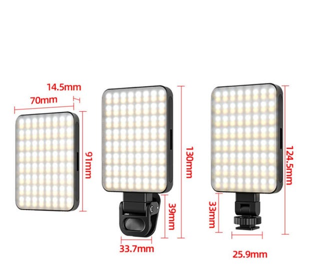 Luce per selfie nera a 128 LED per telefoni, flash magnetico portatile con 3 modalità di illuminazione regolabili e 10 livelli di luminosità per telef | Leroy Merlin Luce per selfie nera a 128 LED per telefoni, flash magnetico portatile con 3 modalità di illuminazione regolabili e 10 livelli di luminosità per telef | Leroy Merlin
