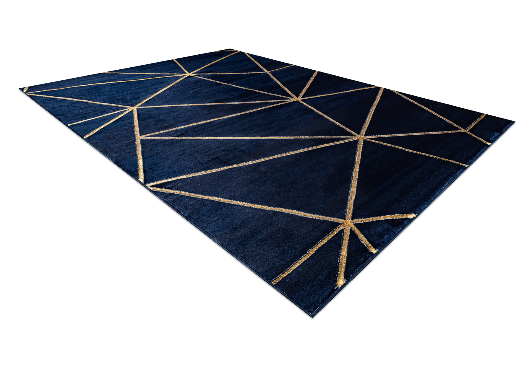 Dywan EMERALD ekskluzywny 1013 glamour, stylowy geometryczny granatowy / złoty 240x330 cm - 4