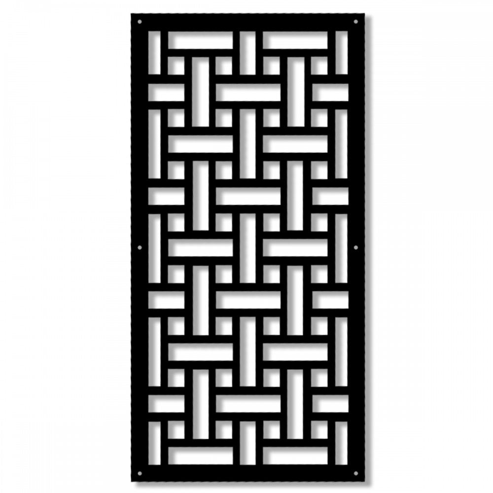 TRAMA - Panel perforowany PCV - MARKIZA PRZECIWSŁONECZNA 98x198 cm CZARNY Grubość 1 cm