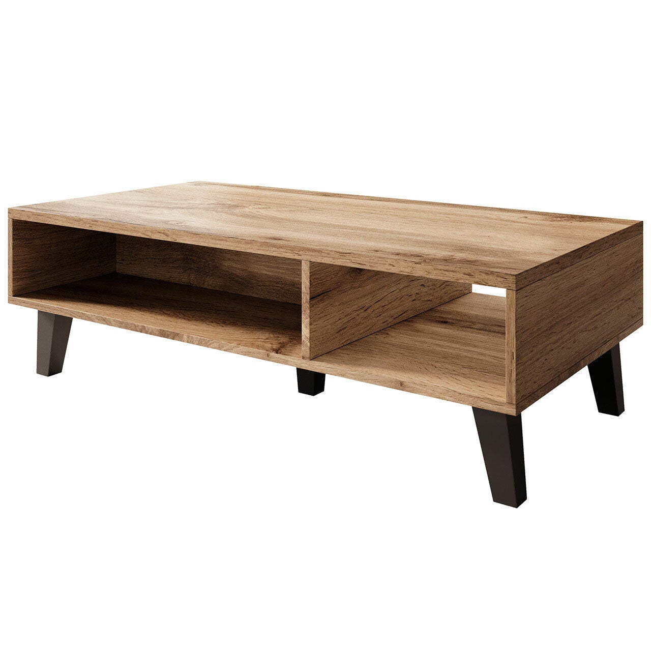 Table basse 110x60cm NORDIS couleur Chêne wotan design moderne de haute qualité - 2