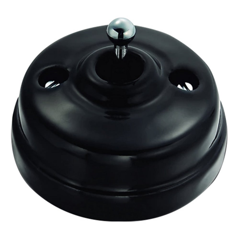 Va & Vient fontini Dimbler porcelaine noire et chrome, 2700W, installation apparent, design néo-vintage, certifié CE60308 - 3