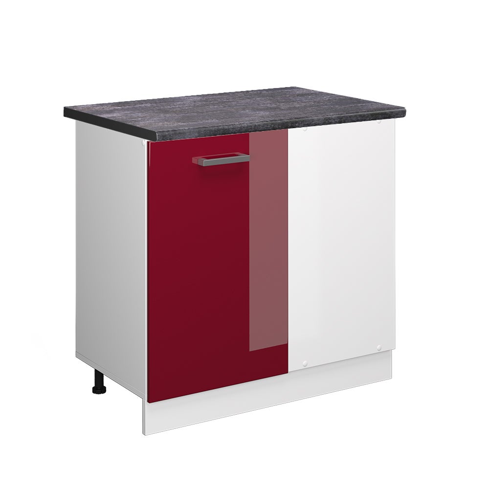 Vicco Szafka narożna R-Line, Czerwony połysk, 86 cm , BP Antracyt