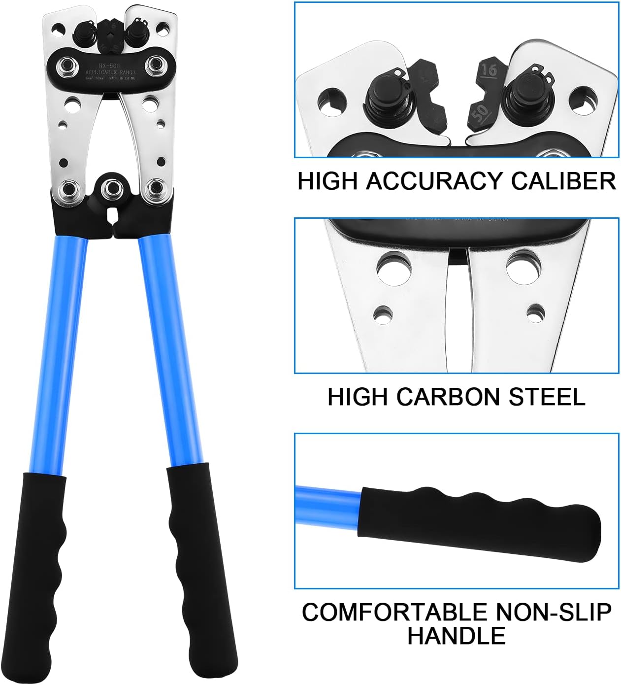 Herramienta De Crimpado Para Terminales Kit De 60 Terminales - AWG 10 0 61016253550 Mm 90315229