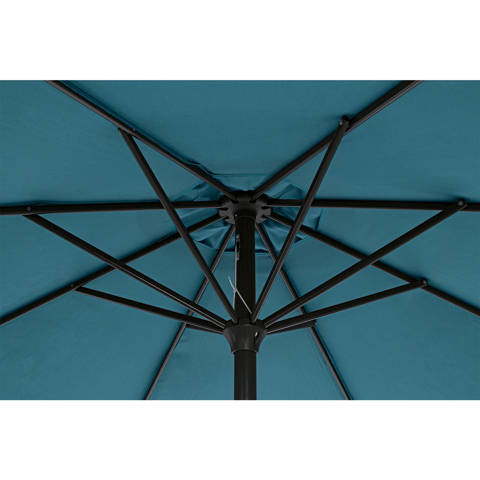 Parasol rond 270 cm en toile bleu et mât en acier - PARAZ - 4