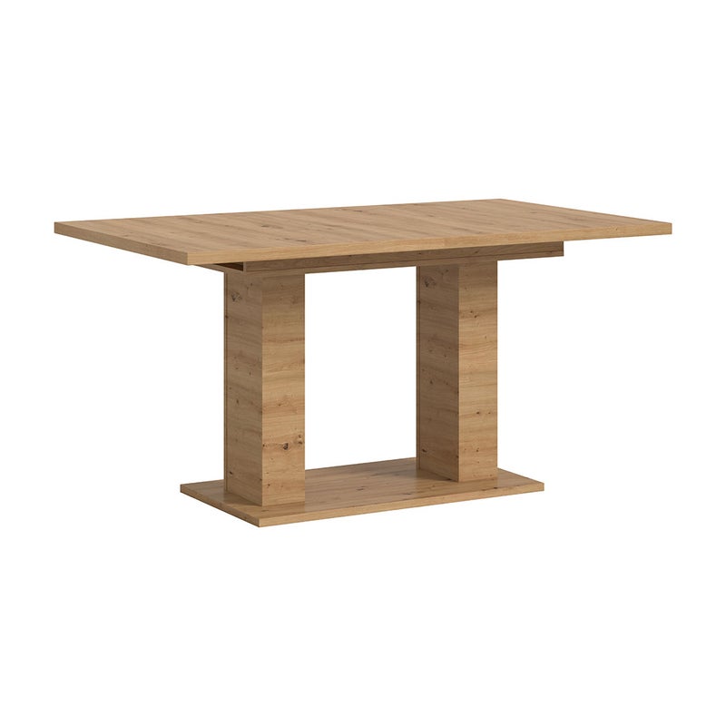 Motion stół do jadalni podwójna kolumnowa 90x150/190 cm z 1 wkładką dąb dekor.