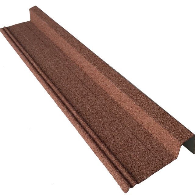 Rive gauche/droite 920mm pour panneau tuile facile en acier galvanisé Brun rouge mat, L: 920mm