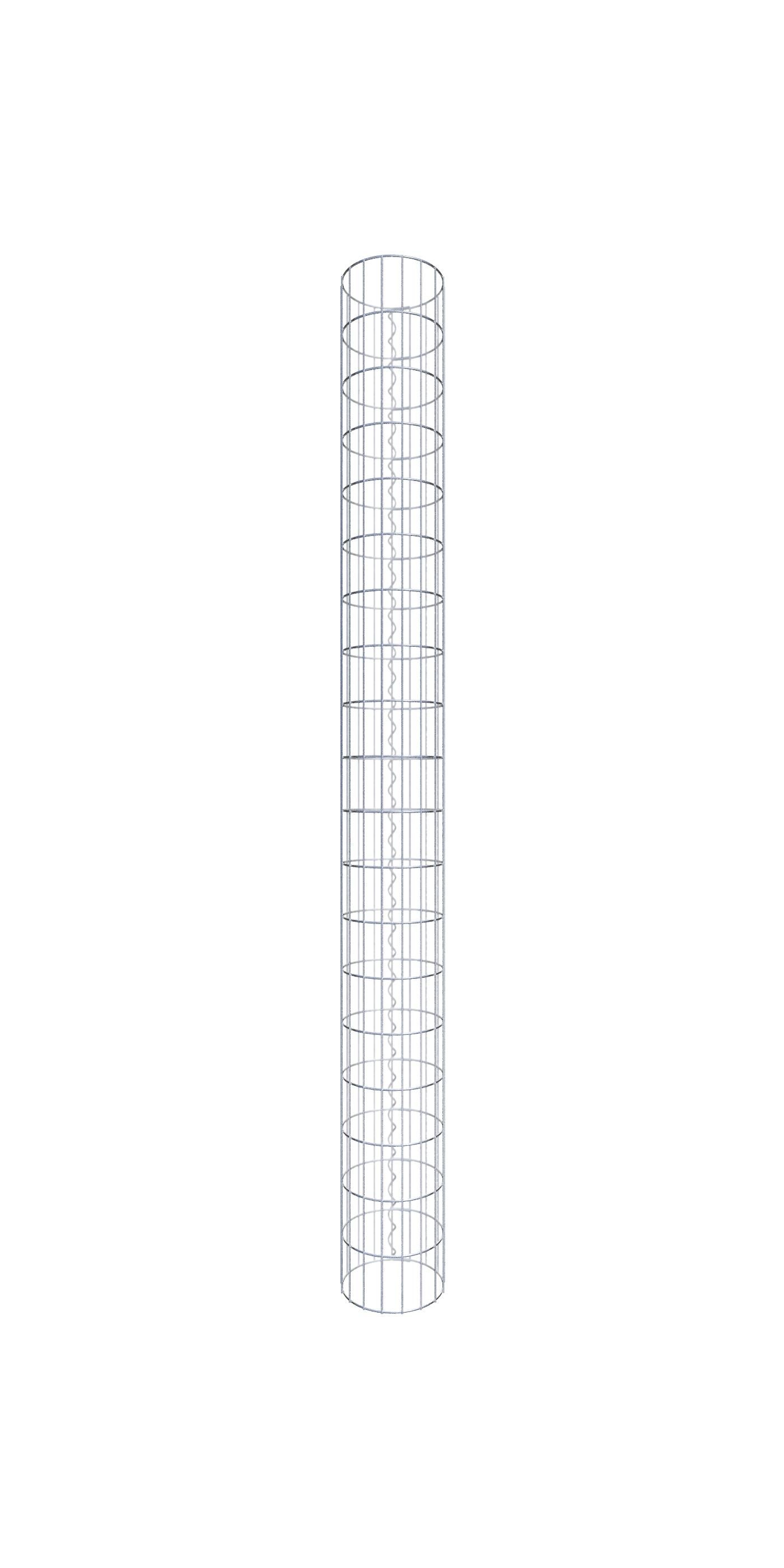 Kolumna gabionowa o średnicy 27 cm, okrągła MW 5 x 10 cm - Wysokość: 1,90 m
