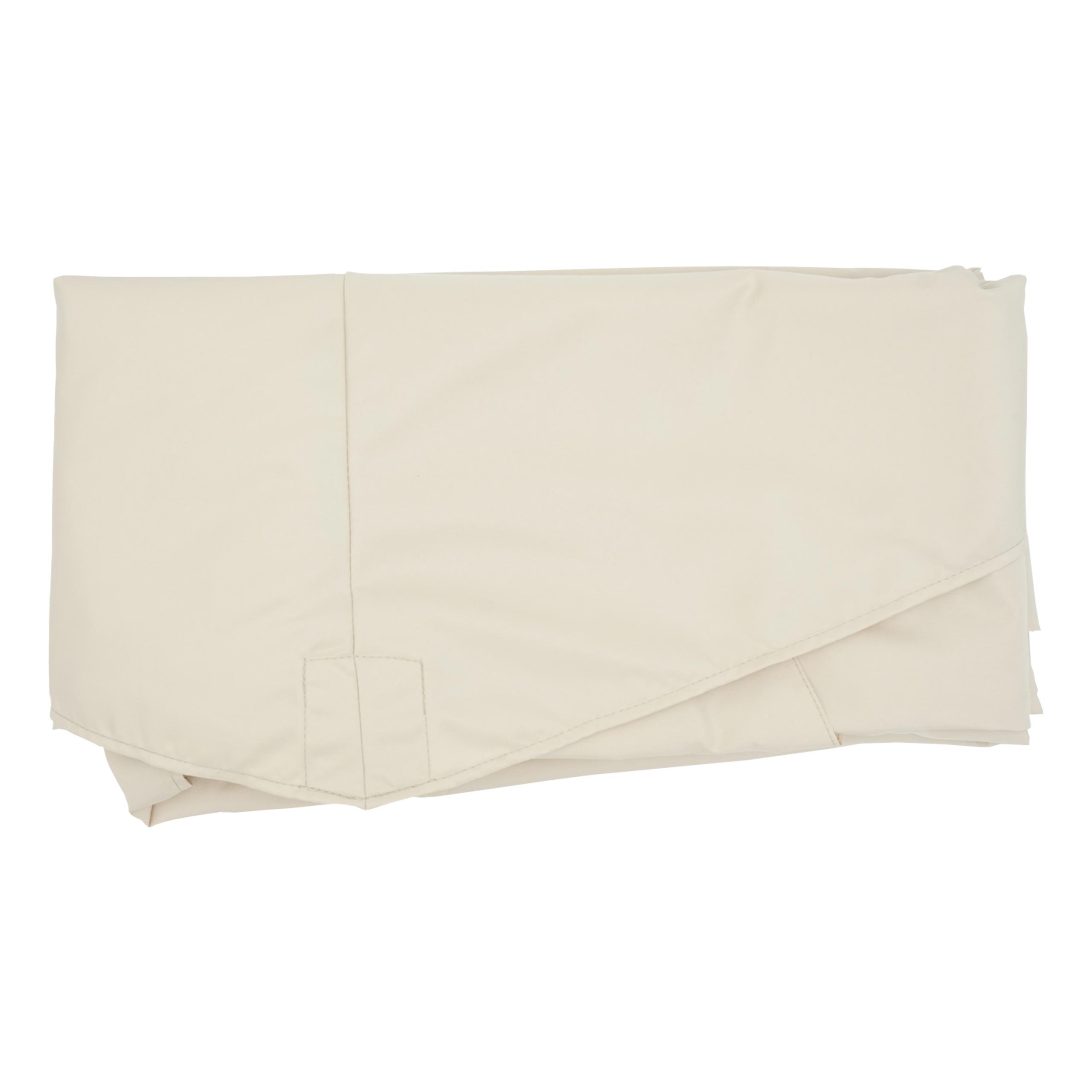 Pokrowiec wymienny do parasola wspornikowego Deluxe HWC-D14, okrągły Ø 3 m ~ kremowy bez klapki