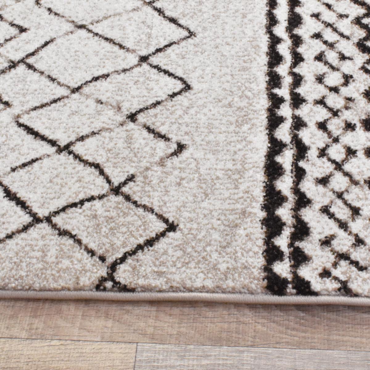 Tapis berbère 120x170 tissé motifs tribaux LYN8 MABAL crème - 3