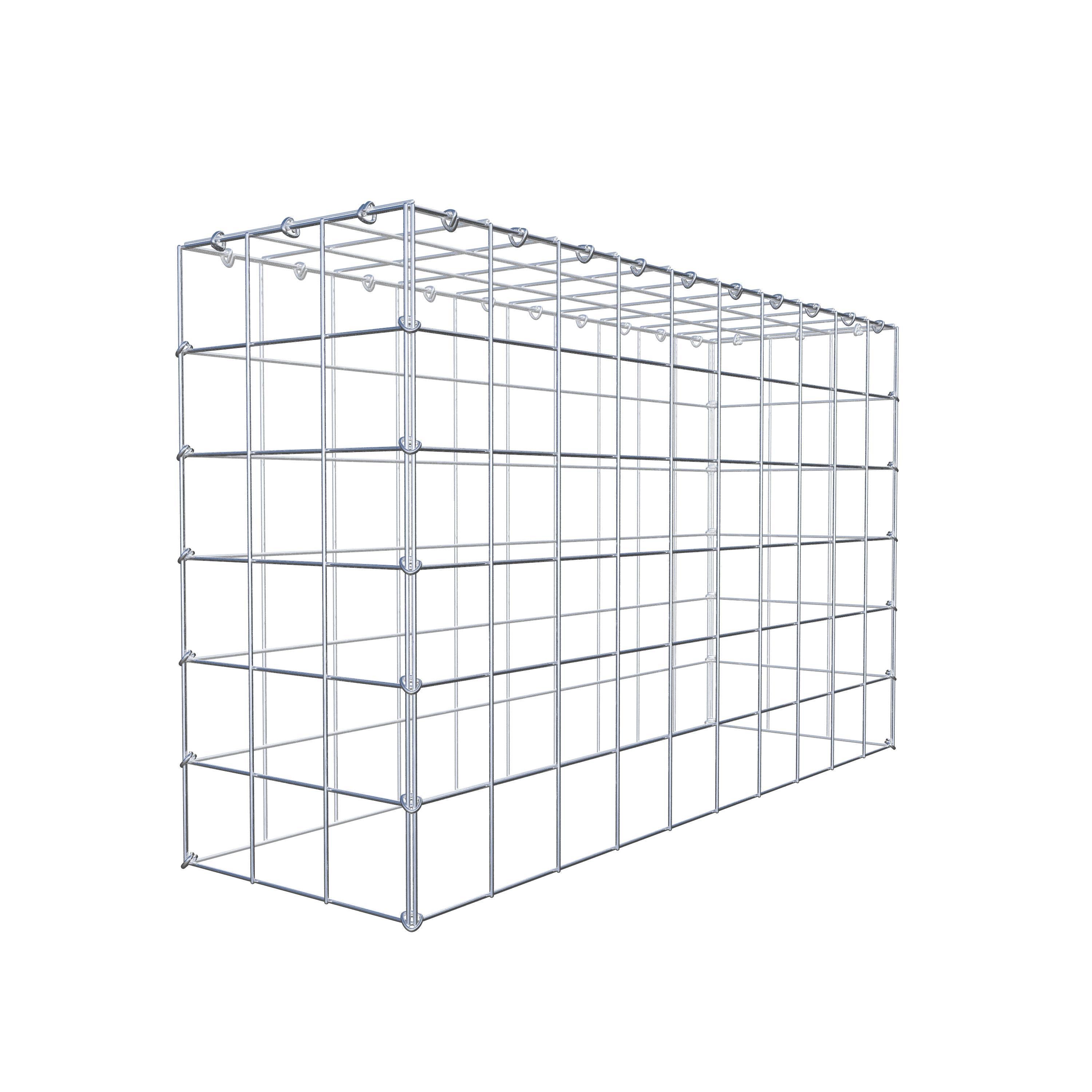 Gavión para apilar en acero galvanizado 100x60x30cm (LxAxP), malla 10 x 10cm, Anillo en C, sin rejilla inferior - 6