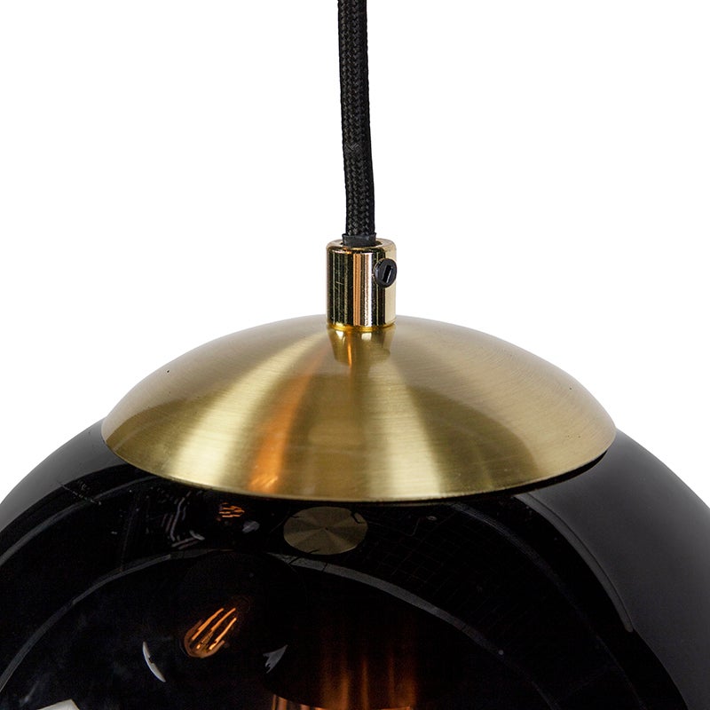 Suspension pallon - 3 lumière - Ø 45 cm - Noir et Or - Moderne - Éclairage intérieur - Salon - 2