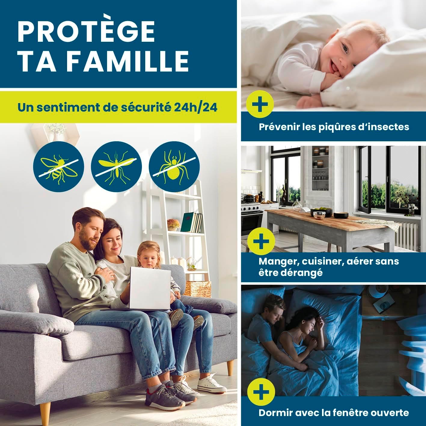 Moustiquaire de fenêtre avec Fixation magnétique innovante Moustiquaire jusqu'à 150 x 130 cm découpable Individuellement, Pas de perçage ni de vissage - 4