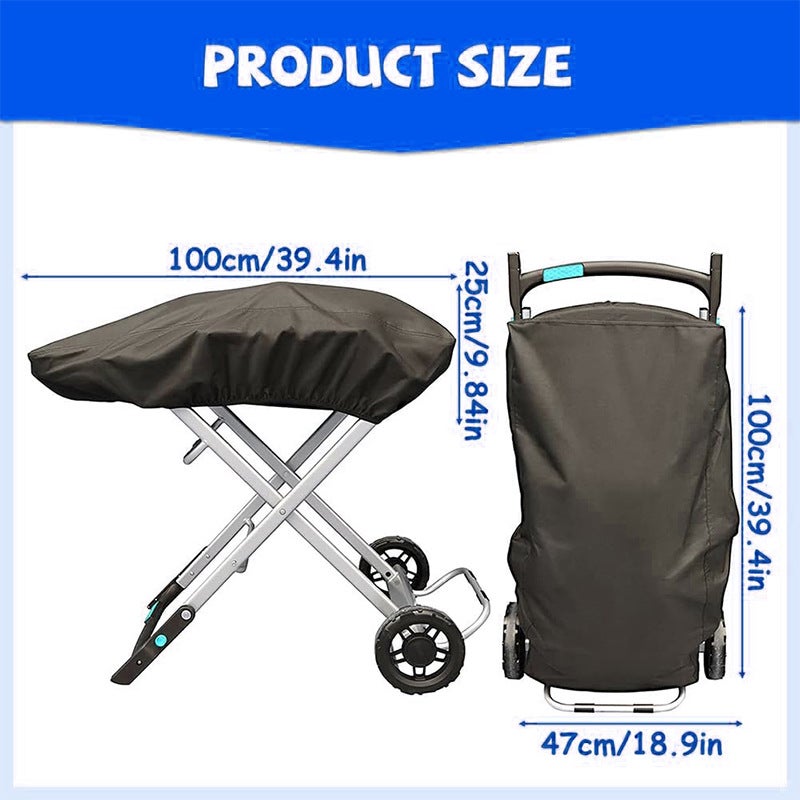 Pokrowiec na grilla kompatybilny z Weber Traveler 9010001, 600D Oxford Wodoodporny pokrowiec ochronny do grilla