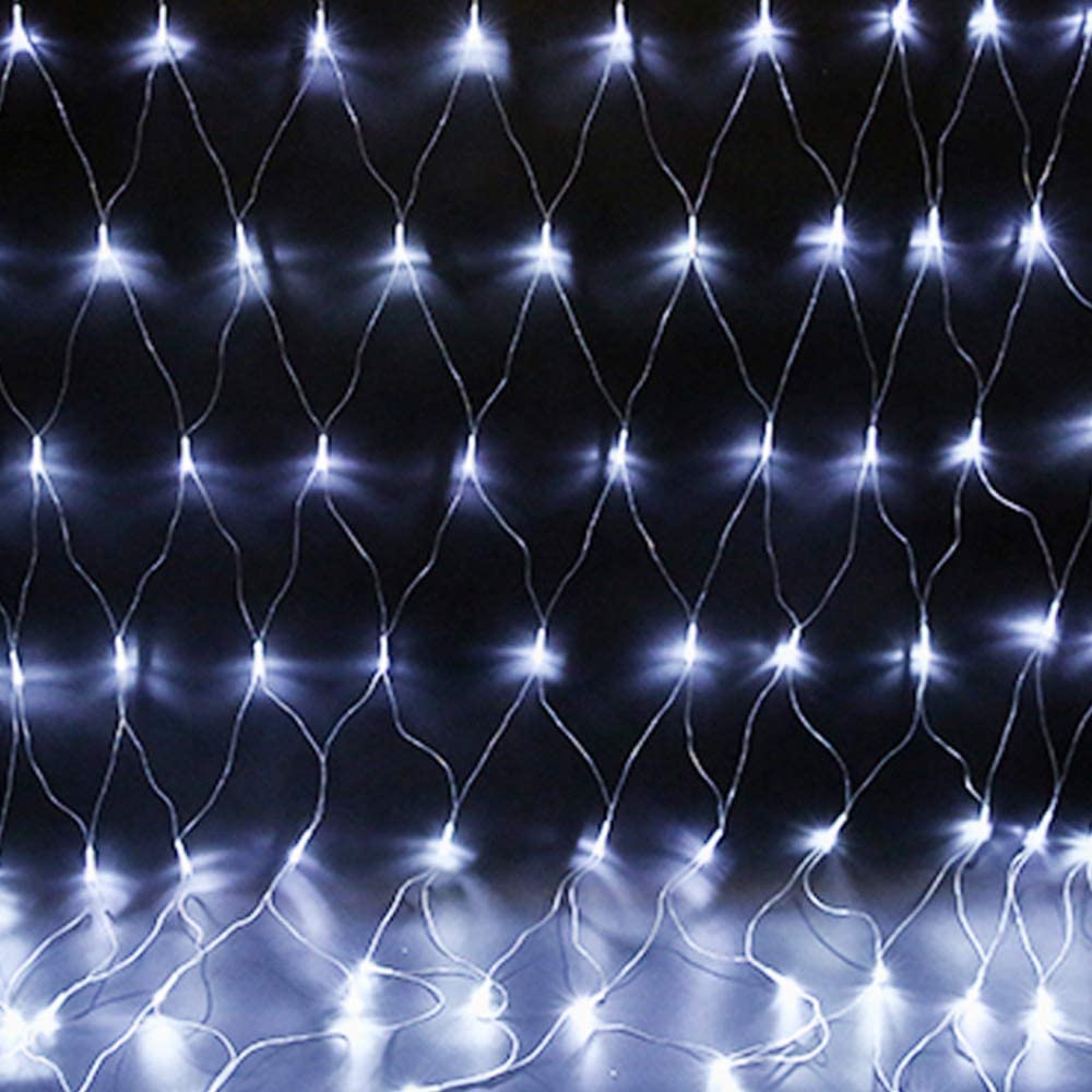 Guirnalda Luces, 96 LEDs Luz de Red 1.5M X 1.5M 8 Modos Guirnaldas Neta Luz con Regulable, Decoracion para Navidad, Fiestas, Jardines -Blanco - 7