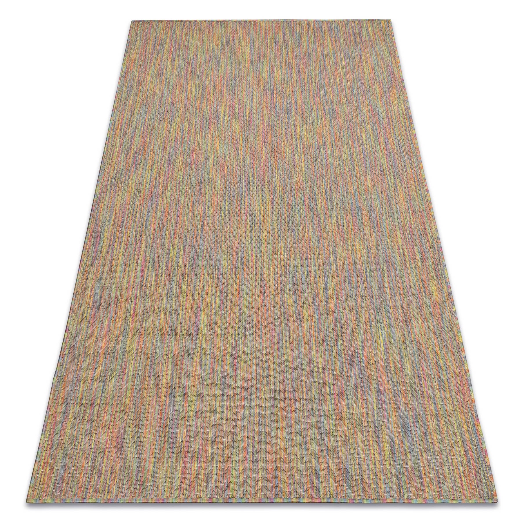 Dywan FISY nowoczesny, SZNURKOWY SIZAL 20776 Zygzak, melanż, tęcza, tęczowy 120x170 cm