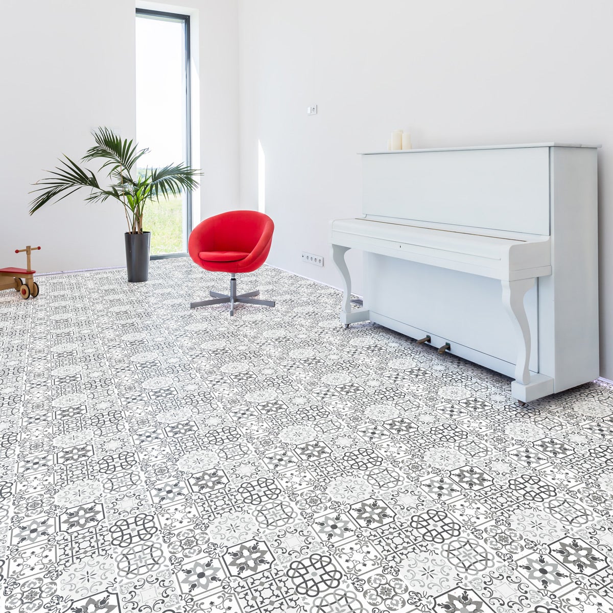 Autocolantes Sol Anti-dérapant avec Protection - CARRELAGES SOL LORDES - 1 autocolante de 60x60cm - 5