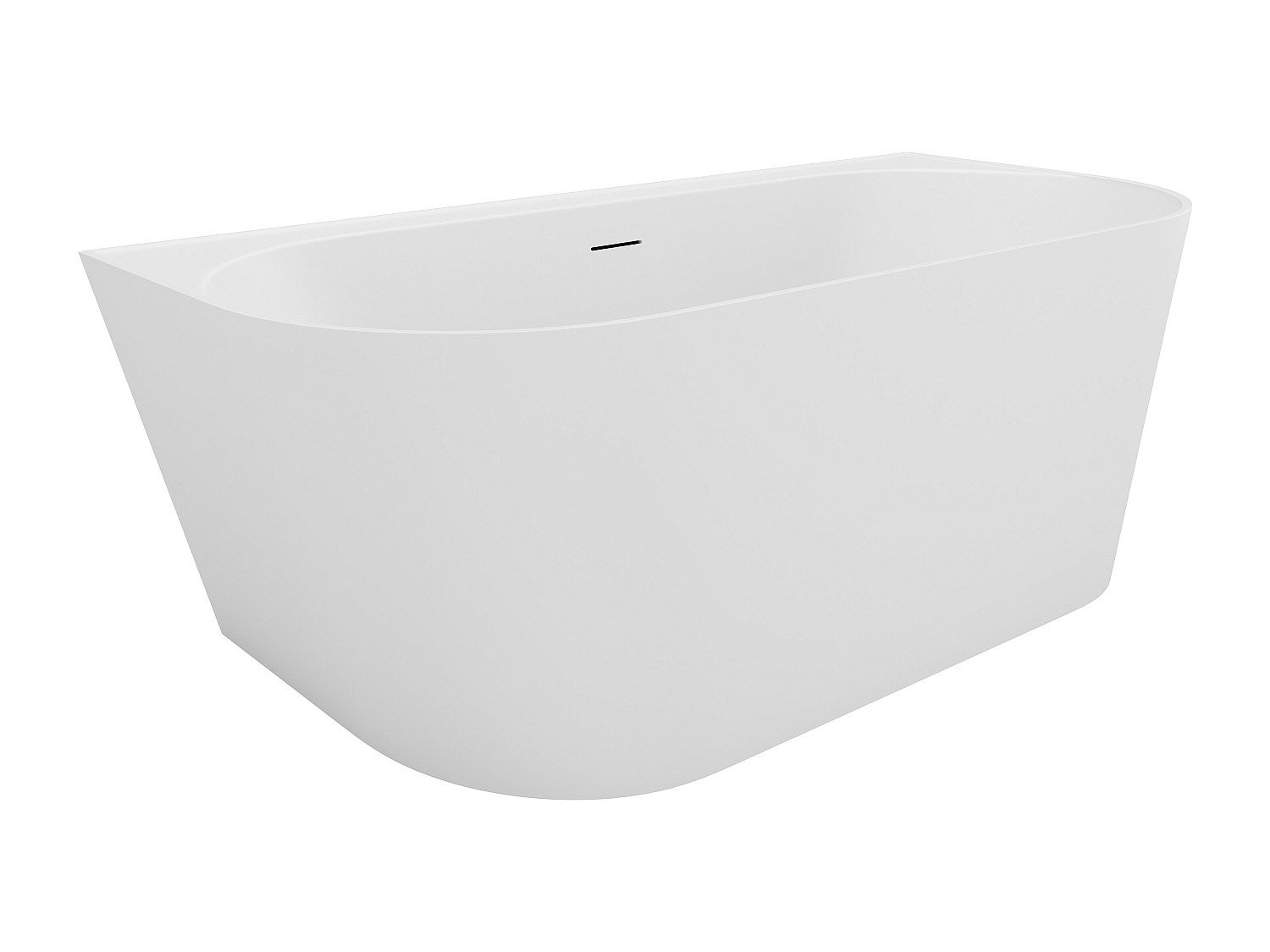 Wanna wolnostojąca przyścienna - 230 l - 160 x 75 x 58 cm - Biały mat - Akryl - AMOBIA