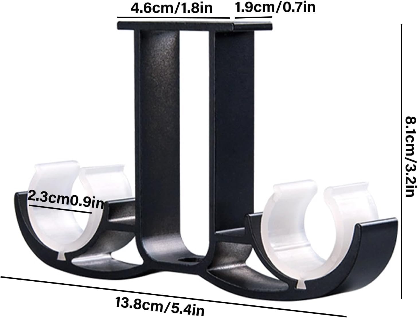 Suporte de teto duplo para haste de cortina - 2 peças - Suporte de teto para teto, banheiro, sala de estar, hotel - 2