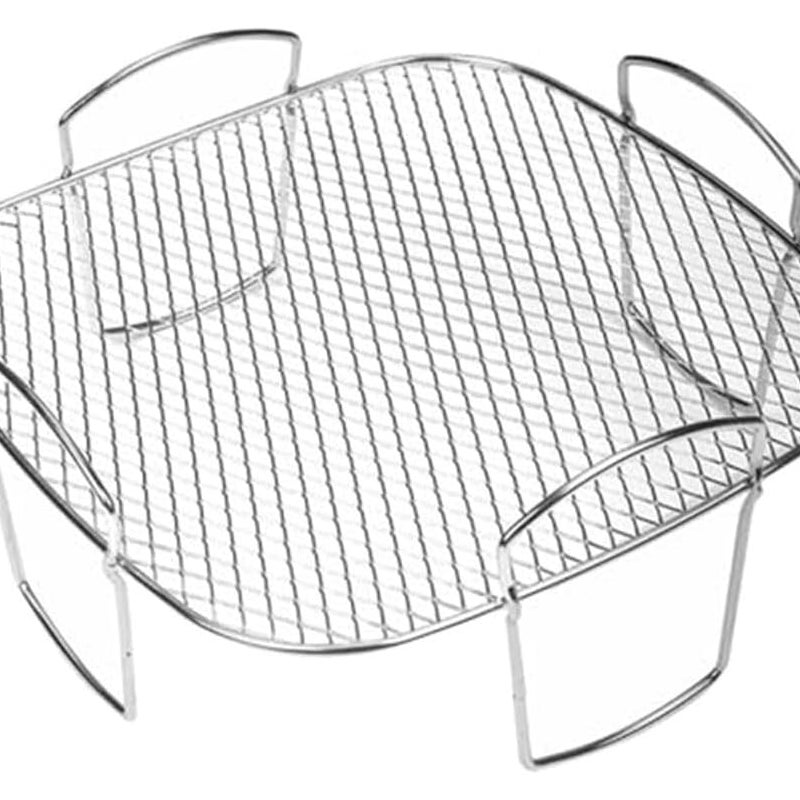 Wielofunkcyjny uchwyt na akcesoria ze stali nierdzewnej do frytkownicy powietrznej, podwyższonego rożna i grilla z czterema nogami, ruszt do gotowania