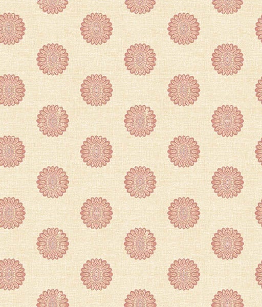 Papel pintado pared flor hindú - lise rosa fine decor - rollo de 10 m x 0,53 m