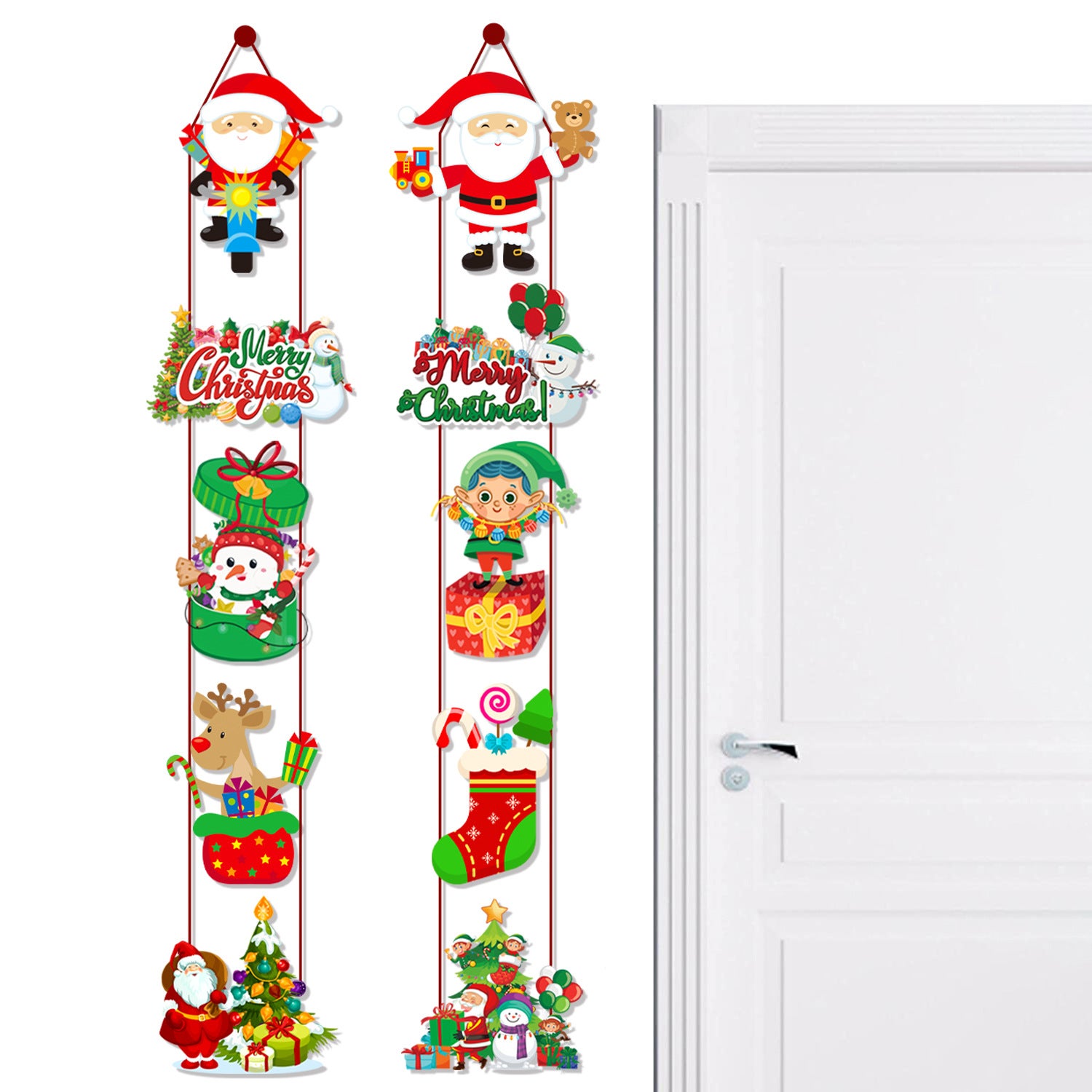 Distico di decorazioni natalizie 2025 3#, calza della Befana, distico di decorazioni natalizie, distico di decorazioni - 4