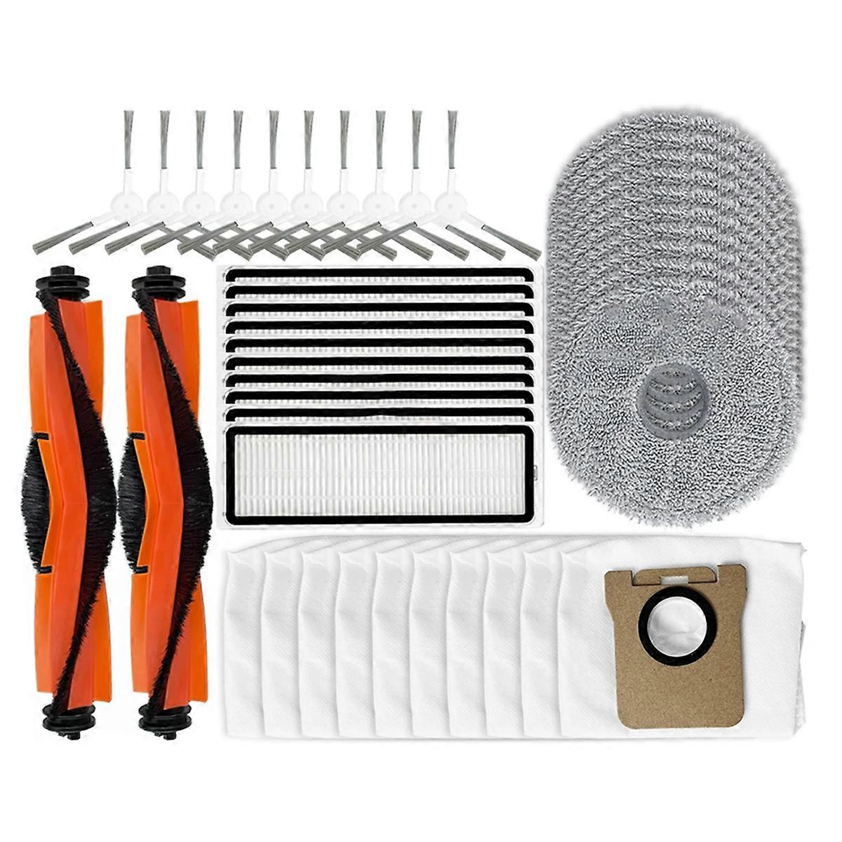 Kit Pièces Détachées Pour Aspirateur Robot Eureka J20 - 2 Brosses Latérales, 1 Brosse Principale, 2 Filtres Et 2 Sacs - 6