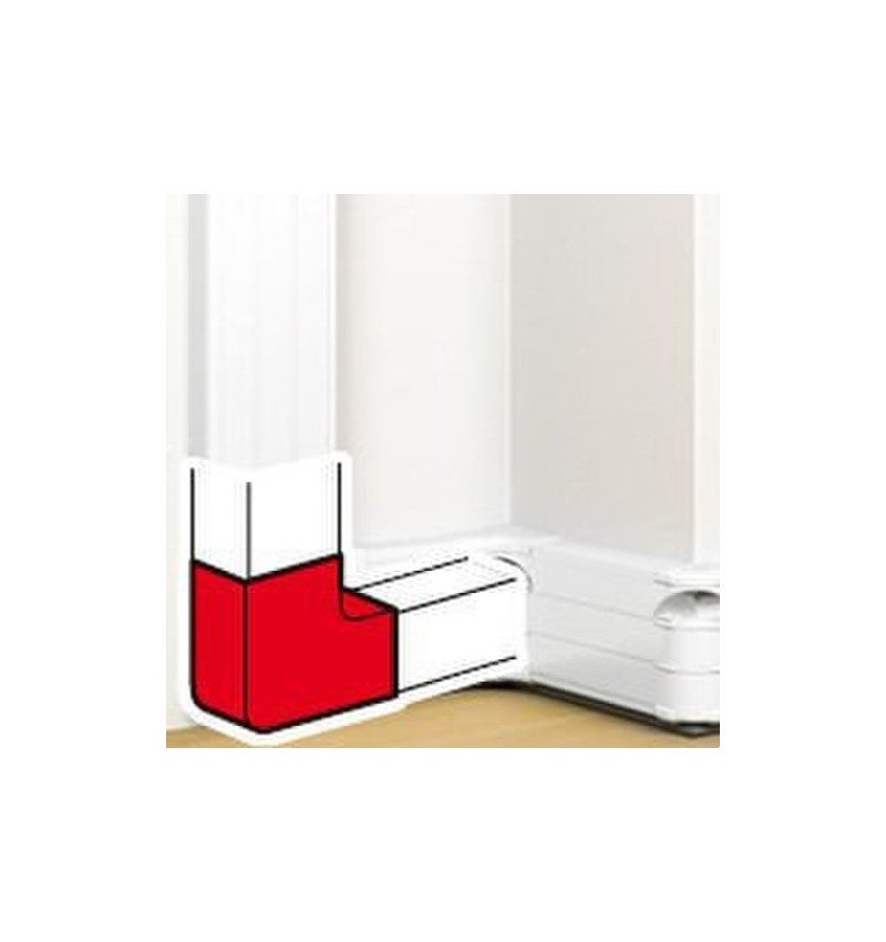 Legrand 075642 Angle plat 90° - pour goulotte à clippage direct Mosaic - 50x105 - 3