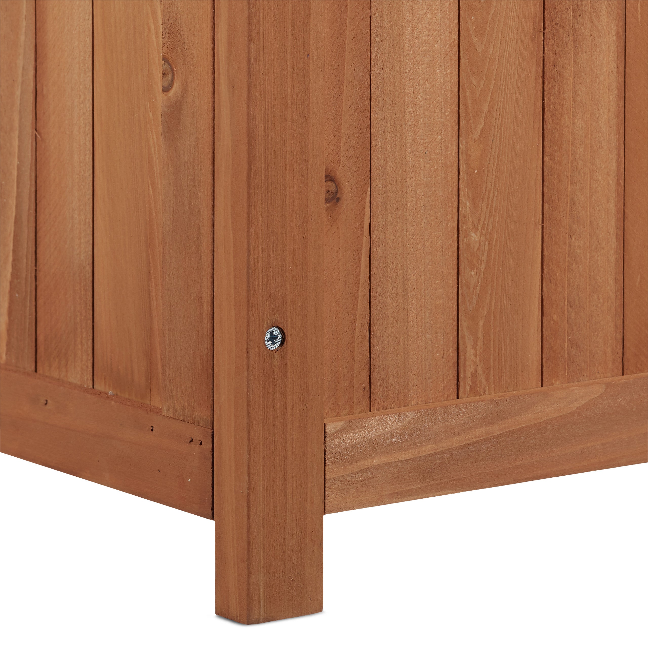 Jardinière à treillis pour plantes grimpantes, en bois de sapin naturel, 25 L, 147x38x38 cm, treillis 117 cm, résiste aux intempéries, L, Relaxdays - 8