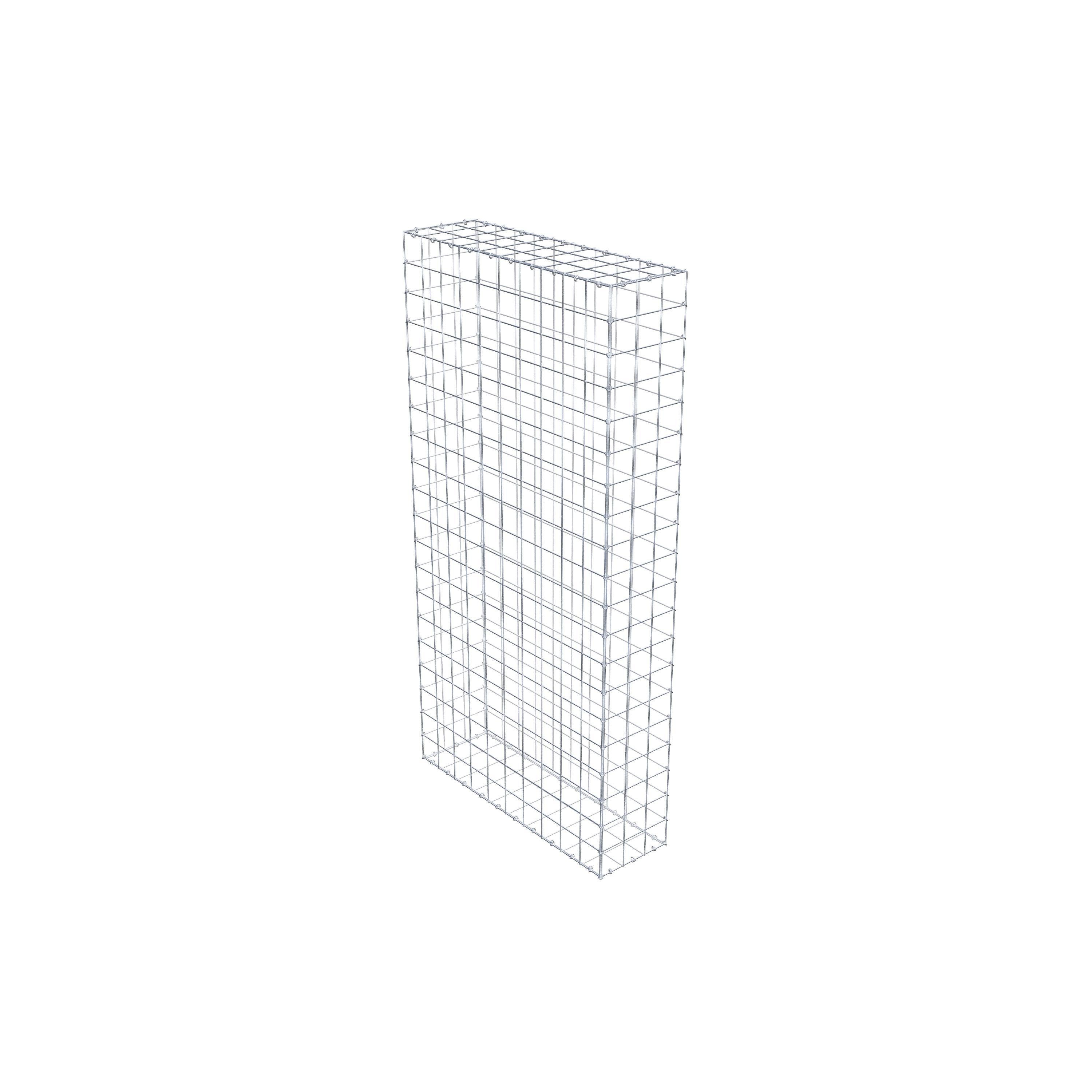 Gavión de acero galvanizado 200x100x30cm (LxAxP), malla 10 x 10cm, Anillo en C, jaula metálica para muro o jardín - 6